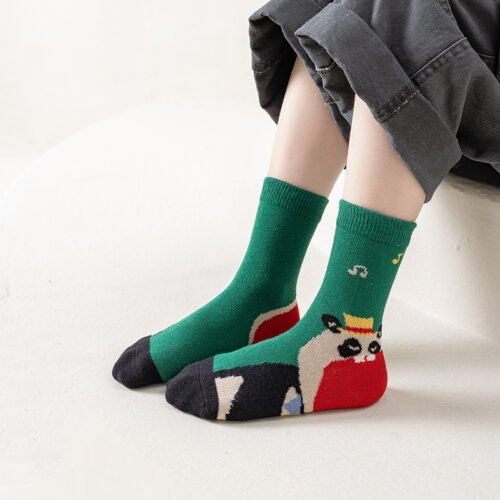 Kids Socks Boys Socks – Animal Pattern Children’s Socks 0-12 Years Old, Cute Cartoon Mid-Calf Socks for Boys & Kids - Image 2
