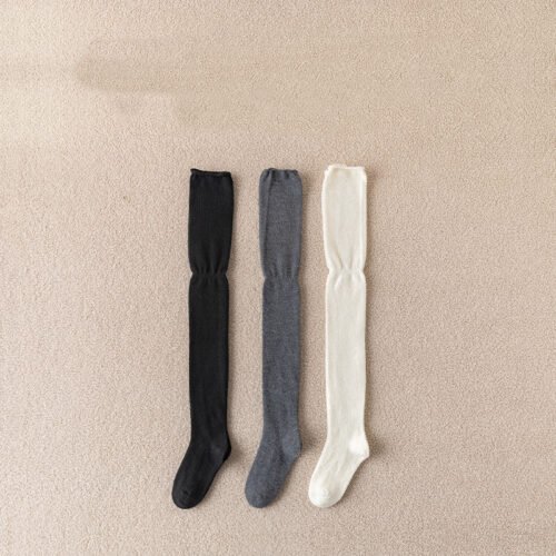 【1 Pair Pack】Girls Socks Thigh-High Slouchy Socks - Light Compression, Slimming & Non-Slip Design for Spring, Autumn & Winter - Image 4
