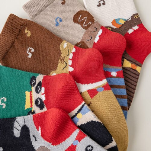 Kids Socks Boys Socks – Animal Pattern Children’s Socks 0-12 Years Old, Cute Cartoon Mid-Calf Socks for Boys & Kids - Image 6