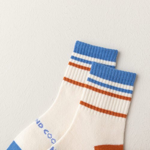 Kids Socks Boys Socks – Children’s Cartoon Bear & Striped Mid-Calf Socks 0-12 Years Old for Boys - Image 9